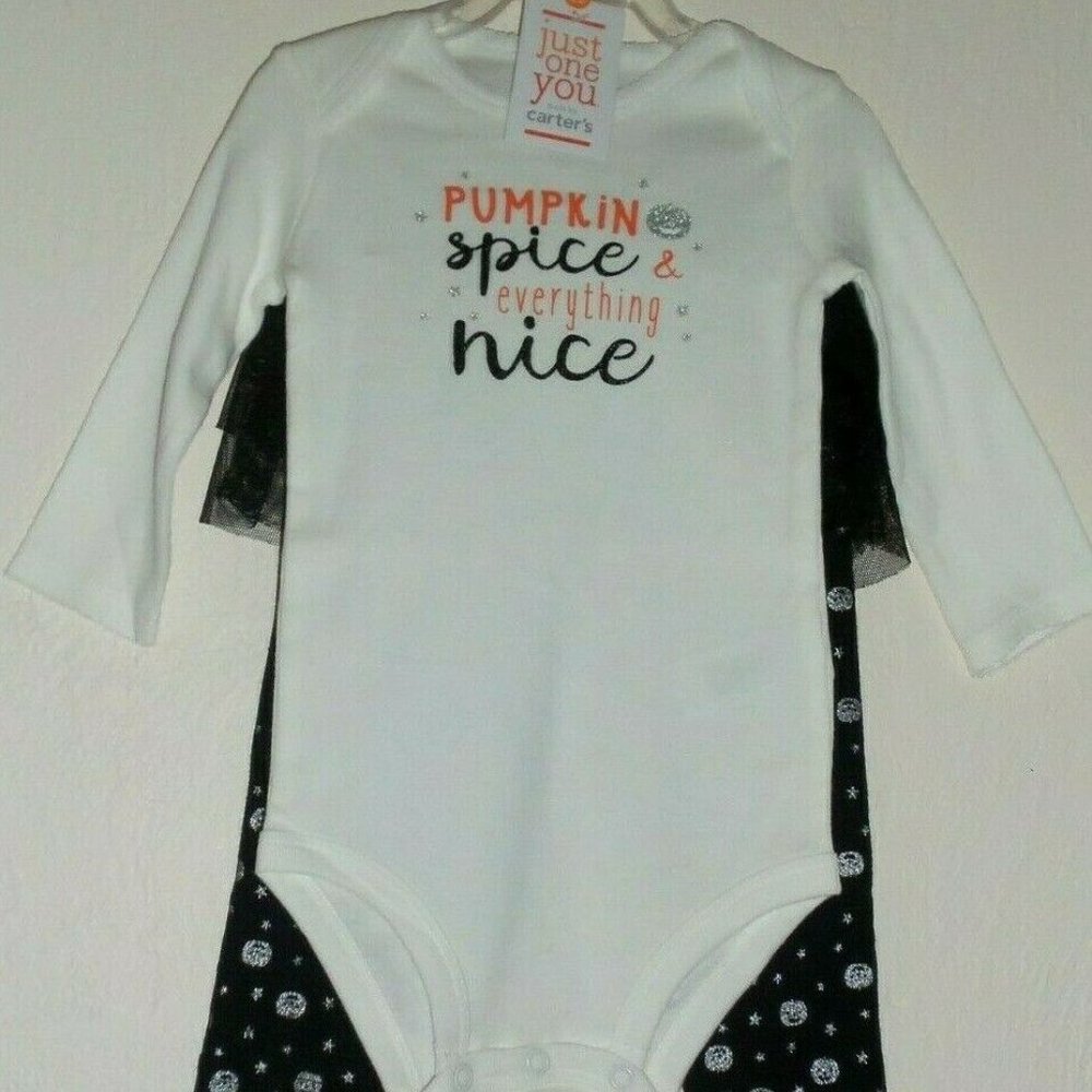 CARTER Baby Girls 2pc Outfit Pumpkin Spice-6Months